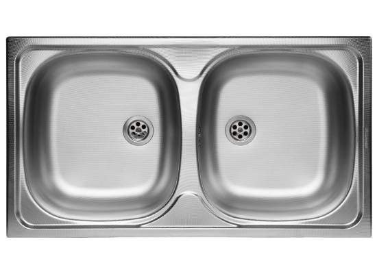 __wysyłka 24H*__ | Zlew PYRAMIS E78 2B stal LEN | odpływ 60mm (100138501) *** zamów wycięcie otworów GRATIS ***