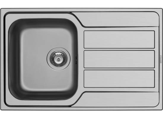Zlew PYRAMIS ATHENA (79x50) 1B 1D stal GŁADKA (100178701) *** zamów wycięcie otworów GRATIS ***