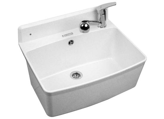 __wysyłka 24H*__ | Zlew komora gospodarcza PYRAMIS PLUS biały (70178901)