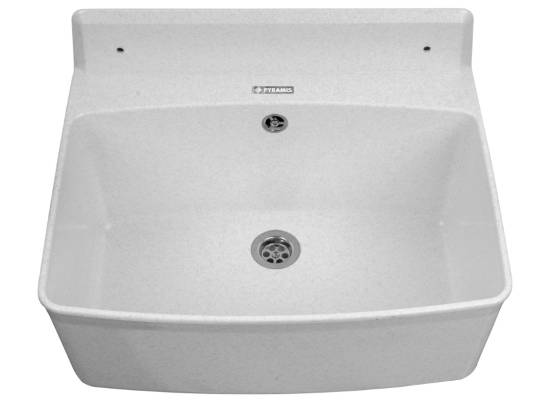 __wysyłka 24H*__ | Zlew komora gospodarcza PYRAMIS PLUS biały (70178901)