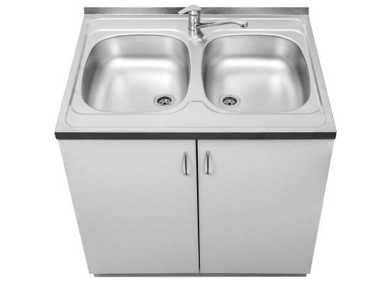 Zlew PYRAMIS INTL (80x60) 2B stal LEN (100117801) *** zamów wycięcie otworów GRATIS ***