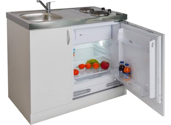 __wysyłka 24H*__ | Minikuchnia 5w1 PYRAMIS MK 100x60 | pełna ZABUDOWA | komora LEWA | lodówka, płyta, zlew, szafka + GRATIS bateria CHROM