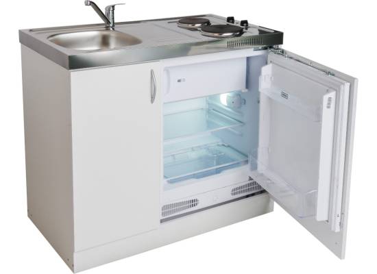 __wysyłka 24H*__ | Minikuchnia 5w1 PYRAMIS MK 100x60 | pełna ZABUDOWA | komora LEWA | lodówka, płyta, zlew, szafka + GRATIS bateria CHROM
