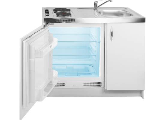 __wysyłka 24H*__ | Minikuchnia 5w1 PYRAMIS MK 100x60 | pełna ZABUDOWA | komora LEWA | lodówka, płyta, zlew, szafka + GRATIS bateria CHROM