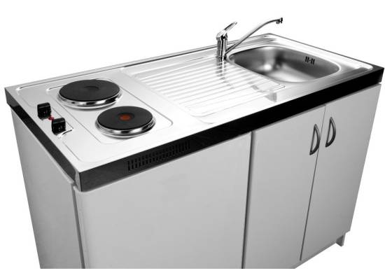 __wysyłka 24H*__ | Minikuchnia 5w1 PYRAMIS MK 120x60 | komora PRAWA | lodówka, płyta, zlew, szafka + GRATIS bateria CHROM