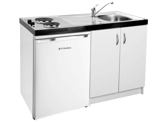 __wysyłka 24H*__ | Minikuchnia 5w1 PYRAMIS MK 120x60 | komora PRAWA | lodówka, płyta, zlew, szafka + GRATIS bateria CHROM