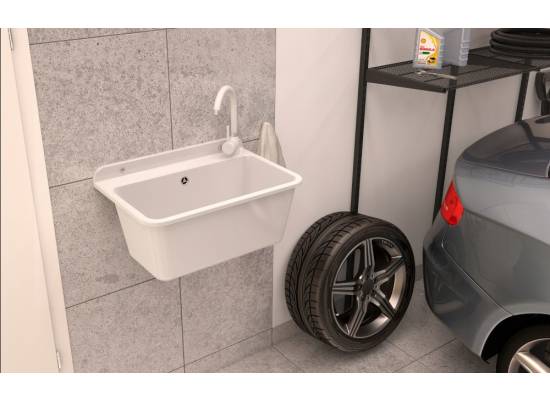 __wysyłka 24H*__ | Zlew komora gospodarcza PYRAMIS PLUS biały (70178901)