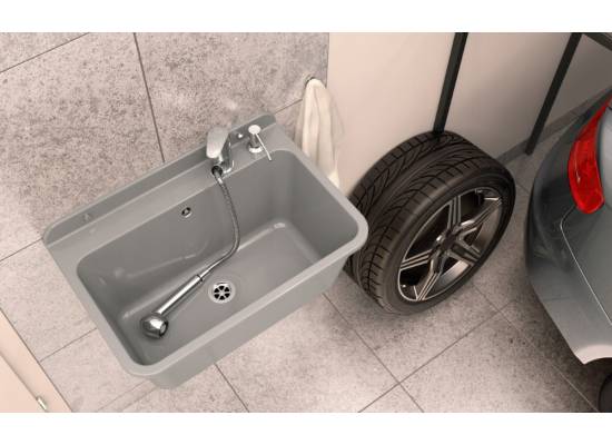 __wysyłka 24H*__ | Zlew komora gospodarcza PYRAMIS PLUS biały (70178901)