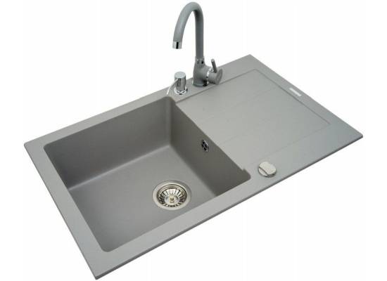Zlew PYRAMIS SPARTA PLUS (78x48) 1B 1D biały polarny (70052901) *** zamów wycięcie otworów GRATIS ***