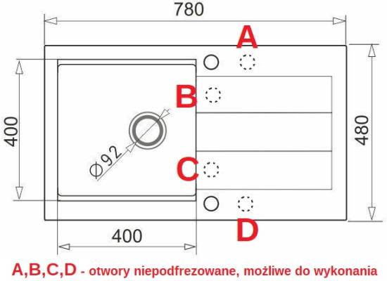 __wysyłka 24H*__ | Zlew PYRAMIS SPARTA PLUS LUX (78X48) 1B 1D beż piaskowy + deska GRATIS (70083601) *** zamów wycięcie otworów GRATIS ***