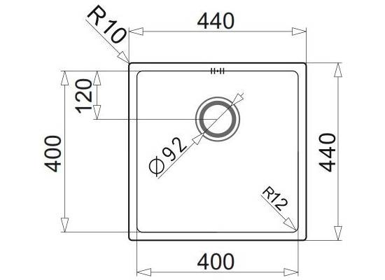 Zlew PYRAMIS ASTRIS FM (40x40) 1B stal szczotkowana INOX (101028301)