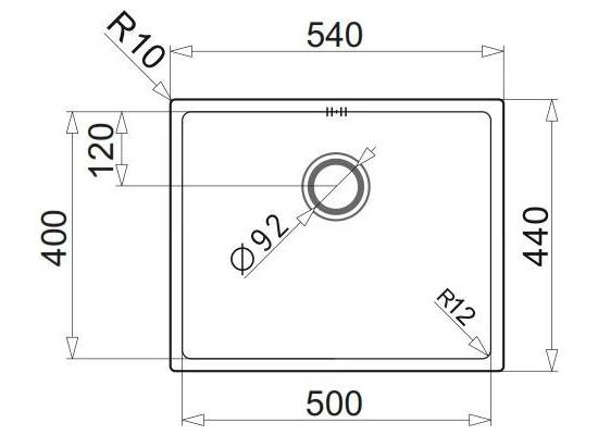 Zlew PYRAMIS ASTRIS FM (50x40) 1B stal szczotkowana INOX (101028501)