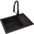 __wysyłka 24H*__ | Zlew PYRAMIS MIDO (62x50) 1B 1D volcano (czarny mat) BLACK EDITION (70167602) *** zamów wycięcie otworów GRATIS ***