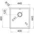 Zlew PYRAMIS ASTRIS FM (40x40) 1B stal szczotkowana INOX (101028301)