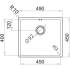 Zlew PYRAMIS ASTRIS FM (45x40) 1B stal szczotkowana INOX (101028401)