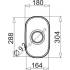 Zlew PYRAMIS IRIS (16,5x29) 1B stal LEN (100001101)
