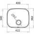 Zlew PYRAMIS IRIS (40x34) 1B stal LEN (100010301)