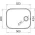 Zlew PYRAMIS IRIS (50x40) 1B stal LEN (100010501)