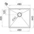 Zlew PYRAMIS TETRAGON (45x40) 1B stal szczotkowana INOX (100090301)