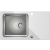 __WYSYŁKA 48H*__ | Zlew QUADRON HUGH 111 szkło BIAŁE + komora INOX (szczotkowana) (ST3577SB1BS)