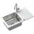 __WYSYŁKA 48H*__ | Zestaw QUADRON | EDWARD 111 FUSION biały (SNOW WHITE) + KATE inox + SYFON z ZAŚLEPKĄ