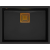 __WYSYŁKA 48H*__ | Zlew QUADRON DAVID 50 PURE CARBON (czarny mat) + syfon MIEDŹ (HQD5542U7-C1)