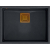 __WYSYŁKA 48H*__ | Zlew QUADRON DAVID 50 BLACK DIAMOND (czarny metalik) + syfon MIEDŹ (HQD5542U8-C1)