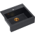 Zlew farmerski QUADRON BILL 110 BLACK DIAMOND (czarny metalik) + syfon MIEDŹ (HCQB6054U8_PVDC1)