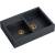 __WYSYŁKA 48H*__ | Zlew farmerski QUADRON BILL 120 BLACK DIAMOND (czarny metalik) + syfon MIEDŹ (HCQB9062U8_PVDC1)