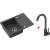 Zestaw QUADRON zlew GO-SMART czarny + bateria KATE czarny (TQ6244GSCZ) Zestaw QUADRON zlew GO-SMART czarny + bateria KATE czarny (TQ6244GSCZ)