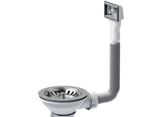 QUADRON SYFON MANUALNY DO ZLEWOZMYWAKÓW ZE STALI stalowy