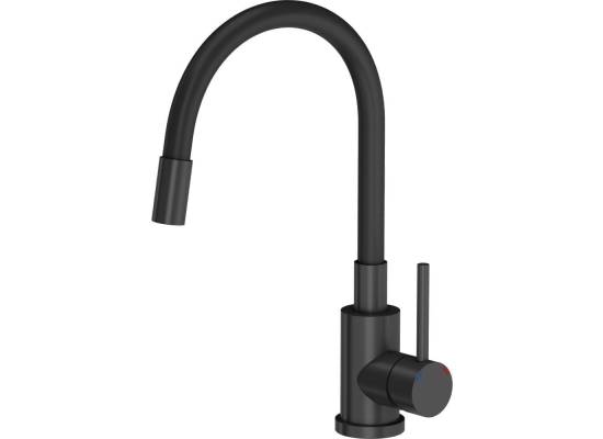 __WYSYŁKA 24H*^__ | Bateria QUADRON MAGGIE PURE CARBON (czarny mat) + wąż CZARNY (3323503BLM)