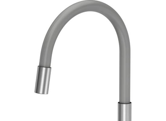__WYSYŁKA 24H*^__ | Bateria QUADRON MAGGIE stal szczotkowana (INOX) + wąż SZARY (3323503GR)