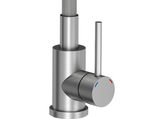 __WYSYŁKA 24H*^__ | Bateria QUADRON MAGGIE stal szczotkowana (INOX) + wąż SZARY (3323503GR)