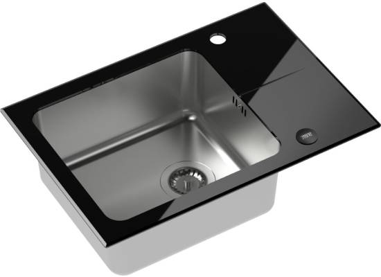 Zestaw QUADRON | HUGH 116 szkło CZARNE + bateria NAOMI czarny połysk (ST3564SC1BS-BW7059CZP)