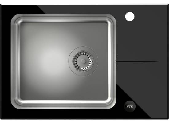 Zestaw QUADRON | HUGH 116 szkło CZARNE + bateria NAOMI czarny połysk (ST3564SC1BS-BW7059CZP)