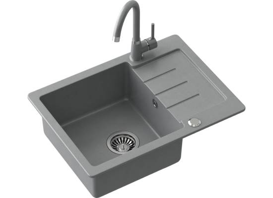 Zlew QUADRON JOHNNY 116 SILVER STONE (szary) (HCQJ6044SZK)