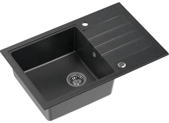 __WYSYŁKA 48H*__ | Zlew QUADRON PETER 111 BLACK DOTTED (czarny nakrapiany) (HCQP7850CZK)