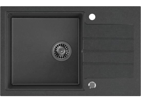 __WYSYŁKA 48H*__ | Zlew QUADRON PETER 111 BLACK DOTTED (czarny nakrapiany) (HCQP7850CZK)