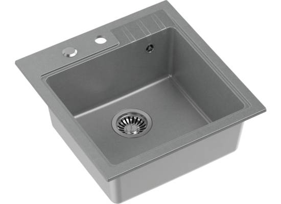 __WYSYŁKA 48H*__ | Zlew QUADRON PETER 110 SILVER STONE (szary) (HCQP5052SZK)