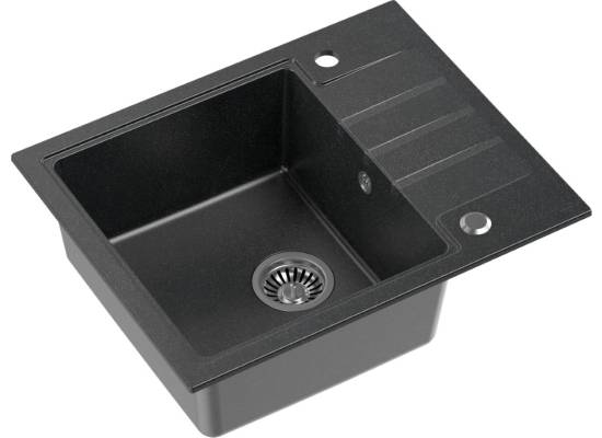 __WYSYŁKA 48H*__ | Zlew QUADRON PETER 116 BLACK DOTTED (czarny nakrapiany) (HCQP6250CZK)