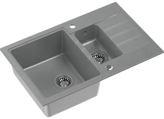 __WYSYŁKA 48H*__ | Zlew QUADRON PETER 156 SILVER STONE (szary) (HCQP57850SZK)