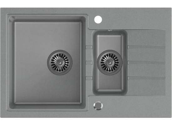 __WYSYŁKA 48H*__ | Zlew QUADRON PETER 156 SILVER STONE (szary) (HCQP57850SZK)