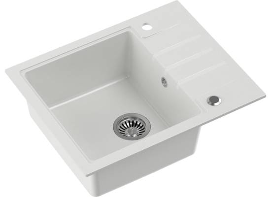 __WYSYŁKA 48H*__ | Zlew QUADRON PETER 116 SNOW WHITE (biały) (HCQP6250BIK)