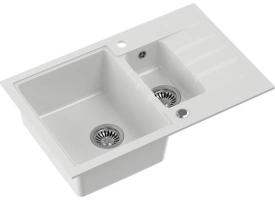 __WYSYŁKA 48H*__ | Zlew QUADRON PETER 156 SNOW WHITE (biały) (HCQP57850BIK)