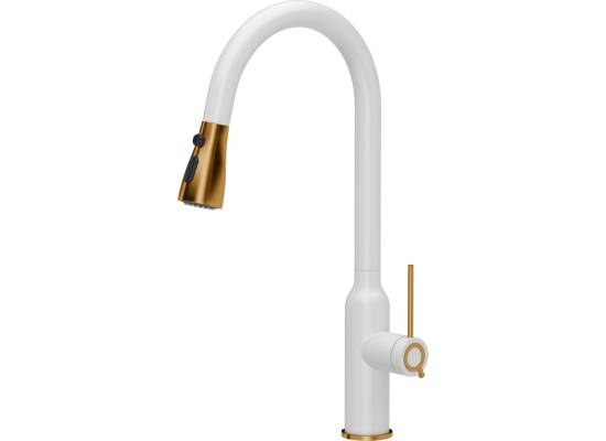 __WYSYŁKA 48H*__ | Bateria QUADRON JESSICA PULL-OUT SNOW WHITE (biały) + MIEDŹ (3573591_WHMPVDC1)