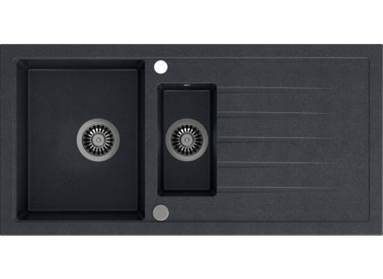 __WYSYŁKA 48H*__ | Zlew QUADRON BRUCE 156 czarny nakrapiany (BLACK DOTTED) + zaślepka (HCQB9950CZK) *** zamów wycięcie otworu na dozownik GRATIS ***