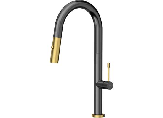 __WYSYŁKA 48H*__ | Bateria QUADRON FELICITY PULL-OUT GRAPHITE METAL (gun metal) + ZŁOTY (3623521_T1PVDG1)