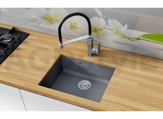 __WYSYŁKA 48H*__ | Zlew QUADRON ALEC 50 SILVER STONE (szary) (HQA5340SZK)