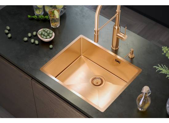 __WYSYŁKA 48H*__ | Zlew QUADRON ANTHONY 50 INOX (stal szczotkowana) (MF4444BS)